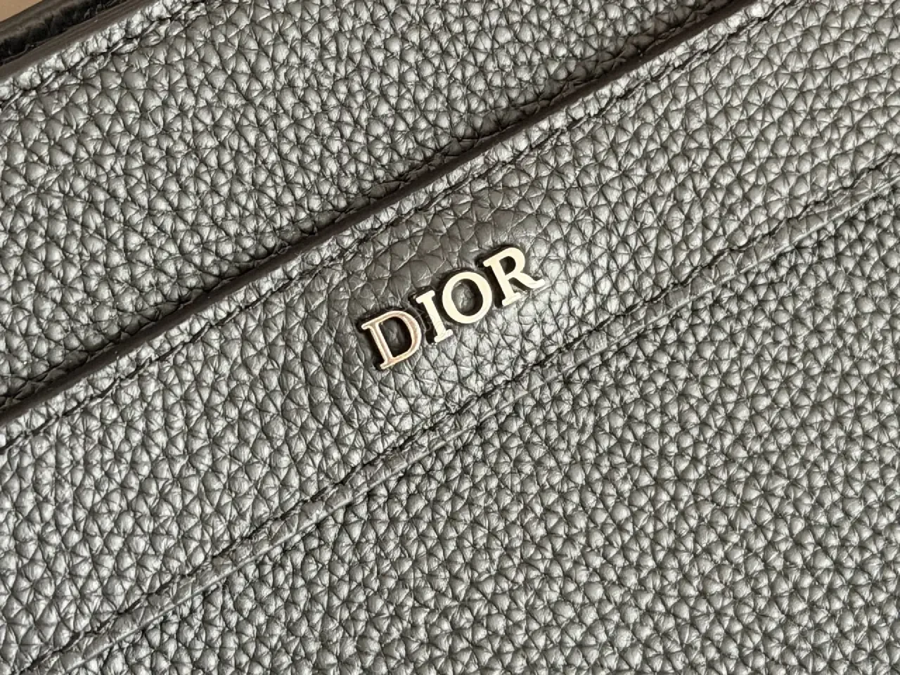 View 4 of Black Pebbled Leather Messenger – Compact Luxury Everyday Carry
