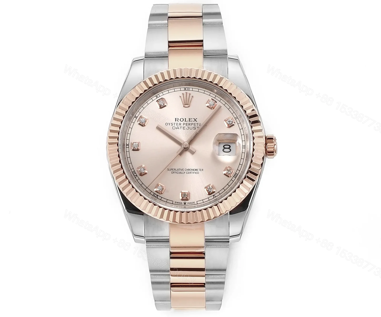 DJ Factory Clean Factory DDF Classic Rose Gold Datejust Watch — view 1