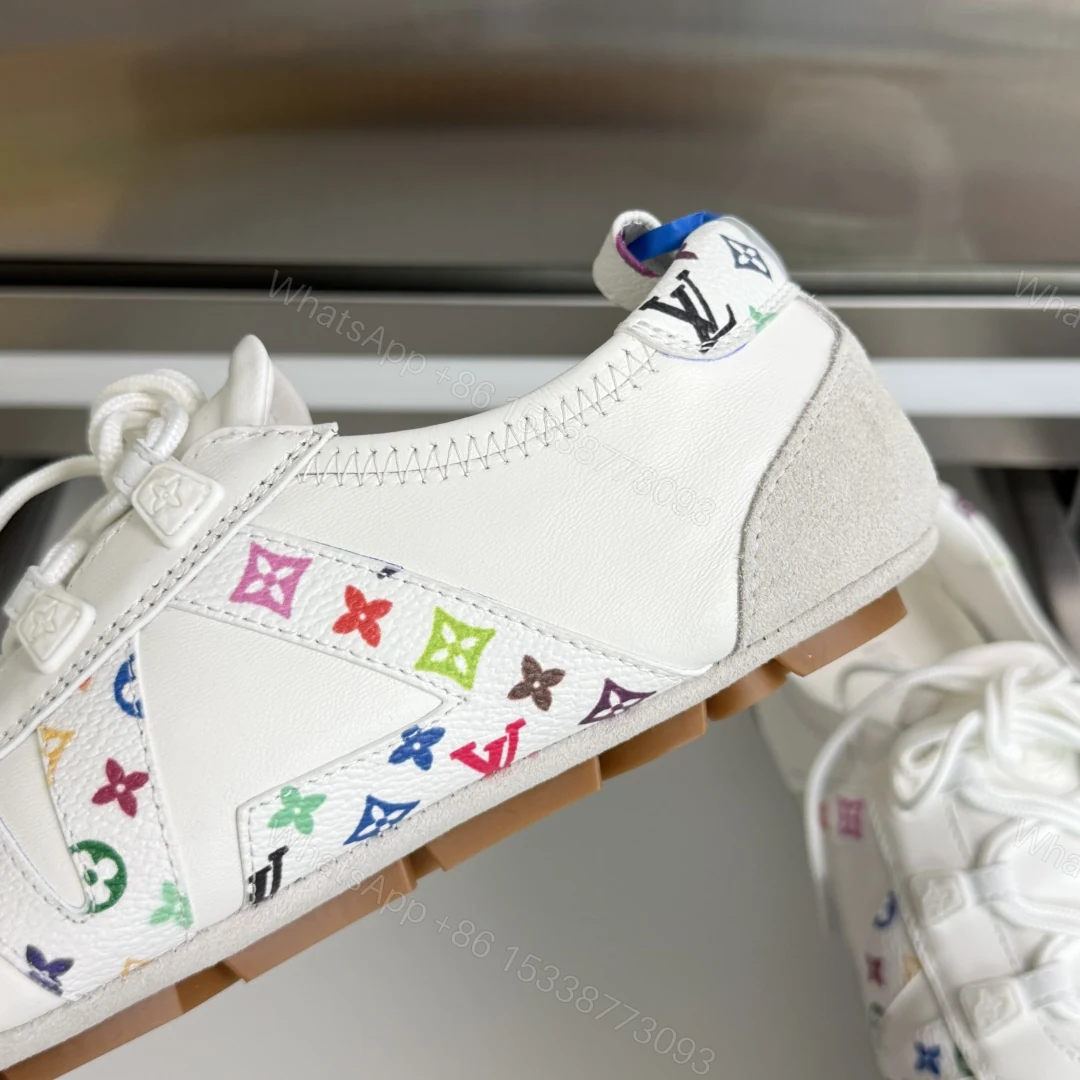 View 4 of white leather Louis Vuitton Sneakerina trainers