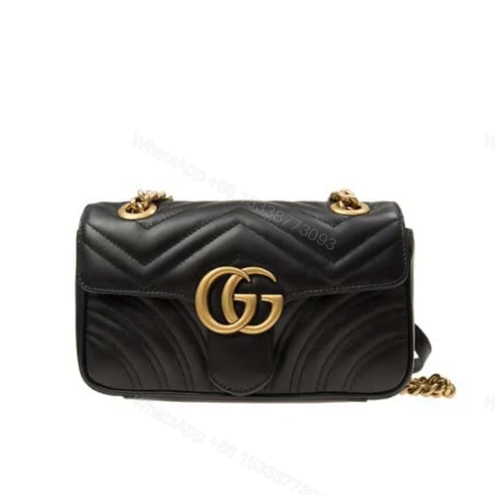 Gucci GG Marmont Matelassé Mini Bag Black 22Cm — view 1
