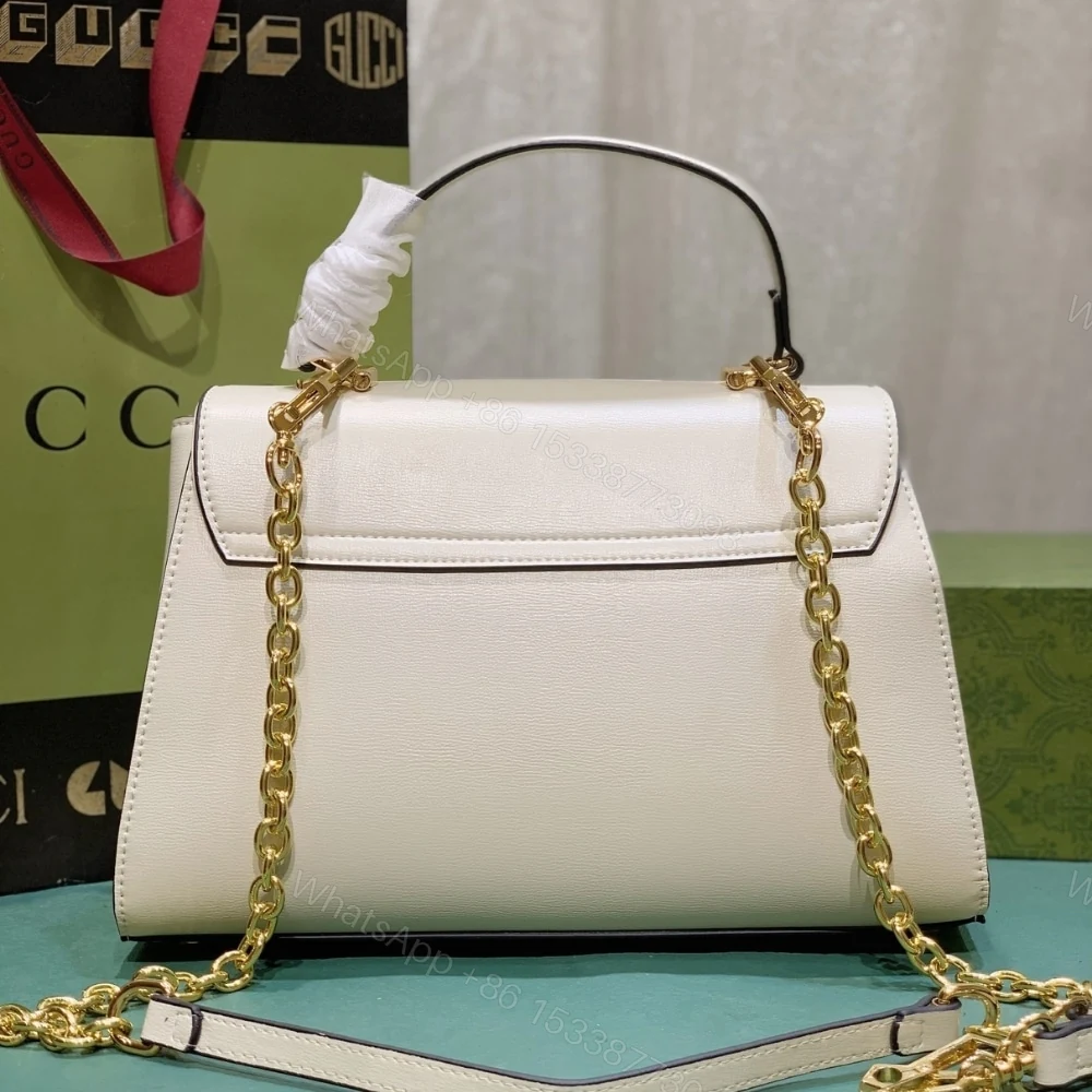 View 4 of Gucci Horsebit 1955 Mini Top Handle Bag White 29Cm