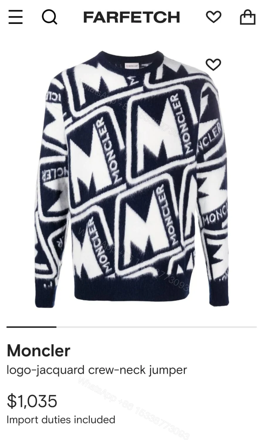 View 5 of FIRST COPY MONCLER IMPORTED FEATHER SWEATERS