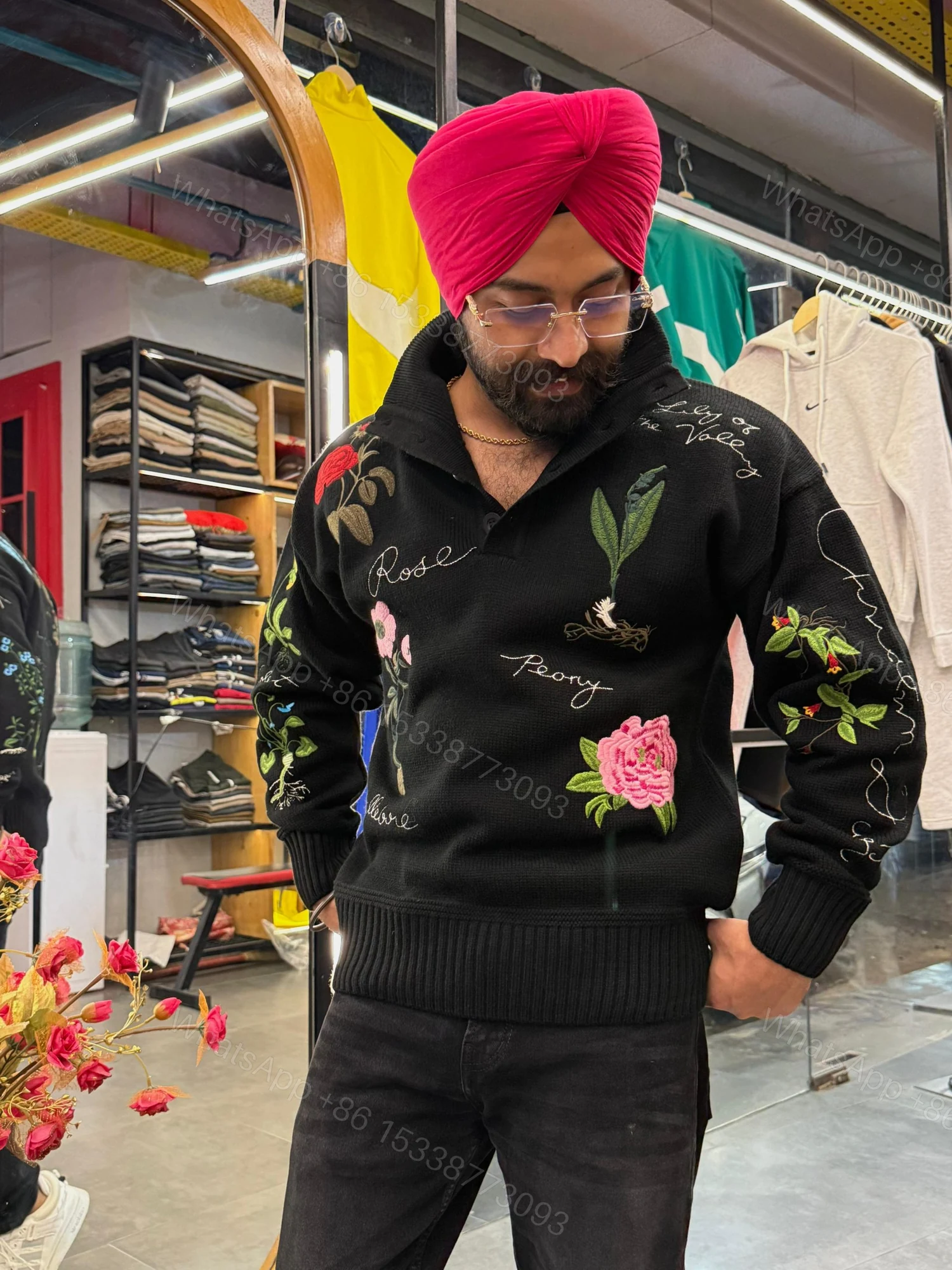 CHRISTIAN DIOR IMPORTED HEAVY WOOL SWEATER — view 1
