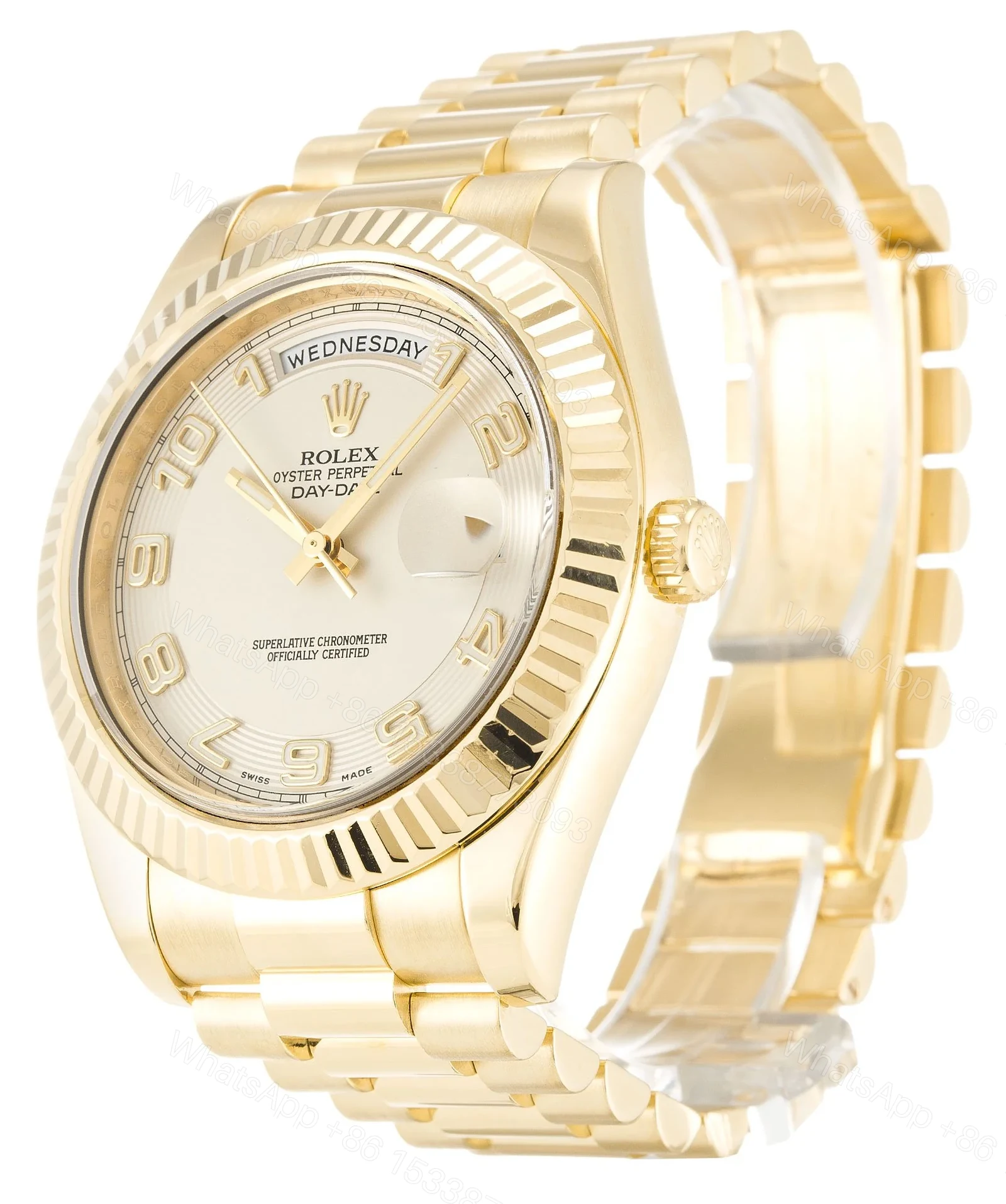 View 2 of Replica Rolex Day-Date II Ivory Dial 218238 40 mm