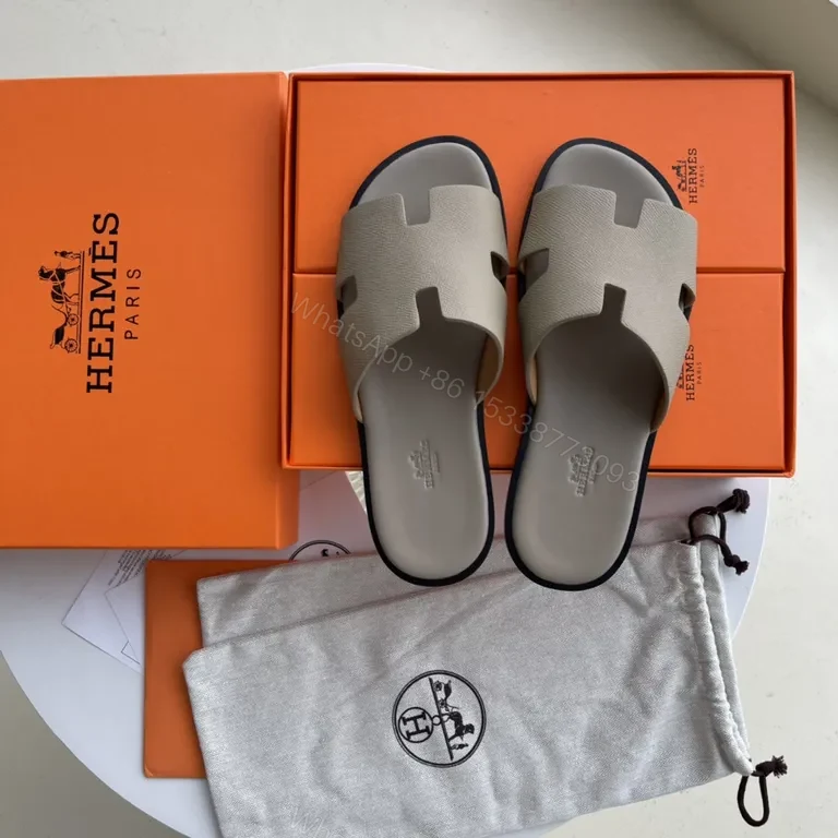 View 8 of HermÃ ̈s Oranâ€“Inspired Calfskin Sandals: Luxury Comfort