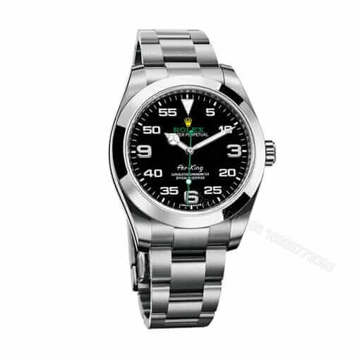View 2 of Rolex Air-King 126900 Super Clone : 40mm Oystersteel Black Dial Pilot Watch with Caliber 3230
