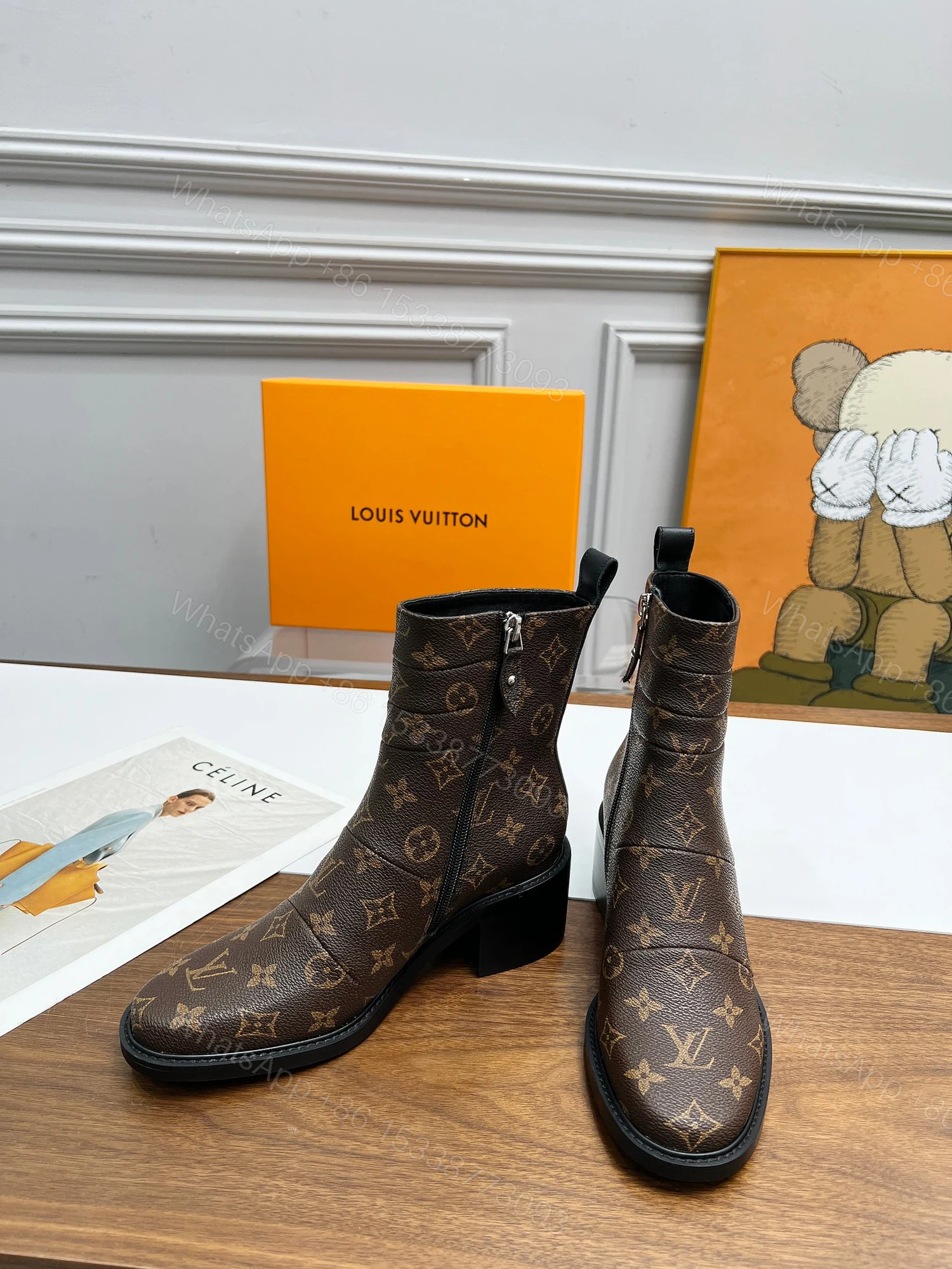 View 4 of LOUIS VUITTON JAZZ BOOTS MONOGRAM EBENE BROWN 1ADBKP