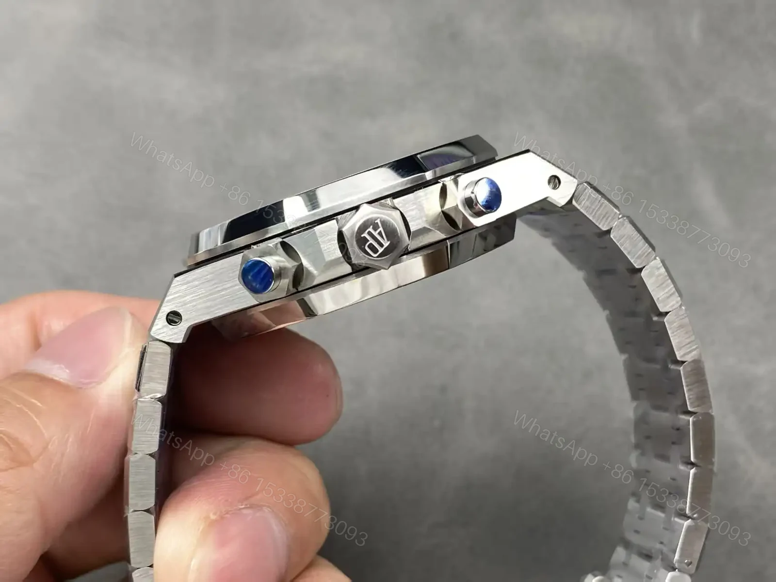 View 7 of Audemars Piguet Royal Oak Chronograph 38 Blue Dial Stainless Steel 26715ST.OO.1356ST.01