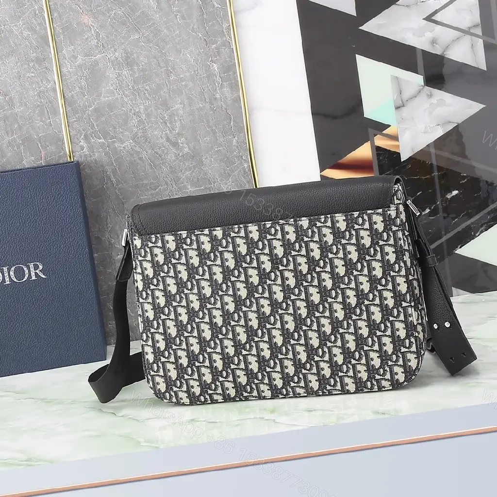 View 2 of Monogram Crossbody: Black Leather, Modern Luxe, Daily Chic
