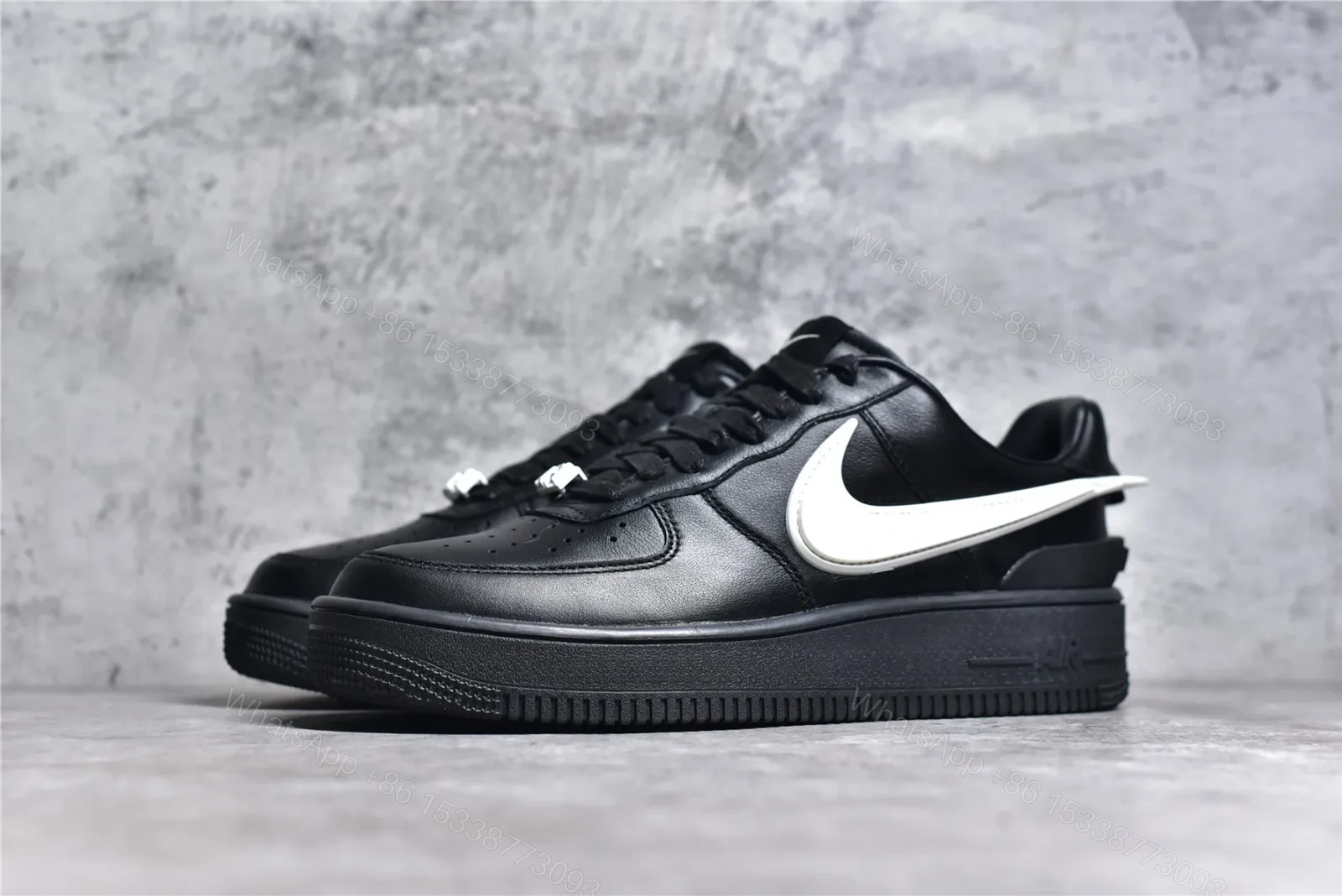 View 2 of AMBUSH x NK Air Force 1 Low Black Reps