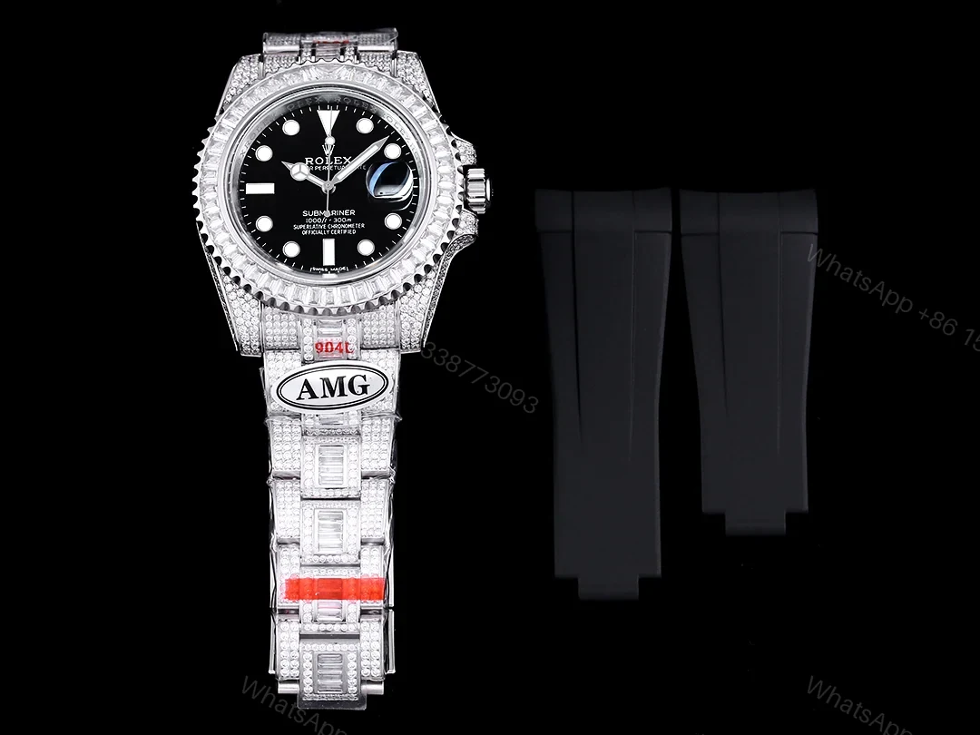 View 4 of Rolex Submariner Black Pavé 40mm Replica RG-ROLEX-SUB-BLACK-PAVE-40