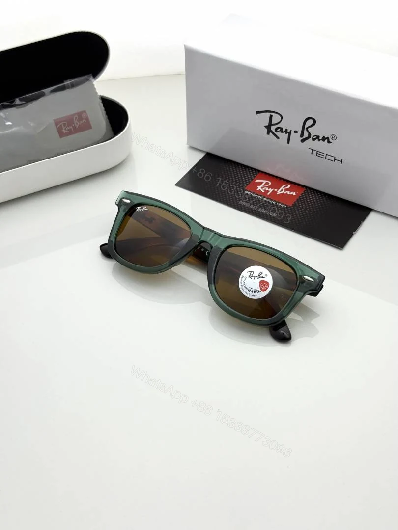 View 3 of First Copy RayBan 2140 Tiger Green Brown Sunglasses
