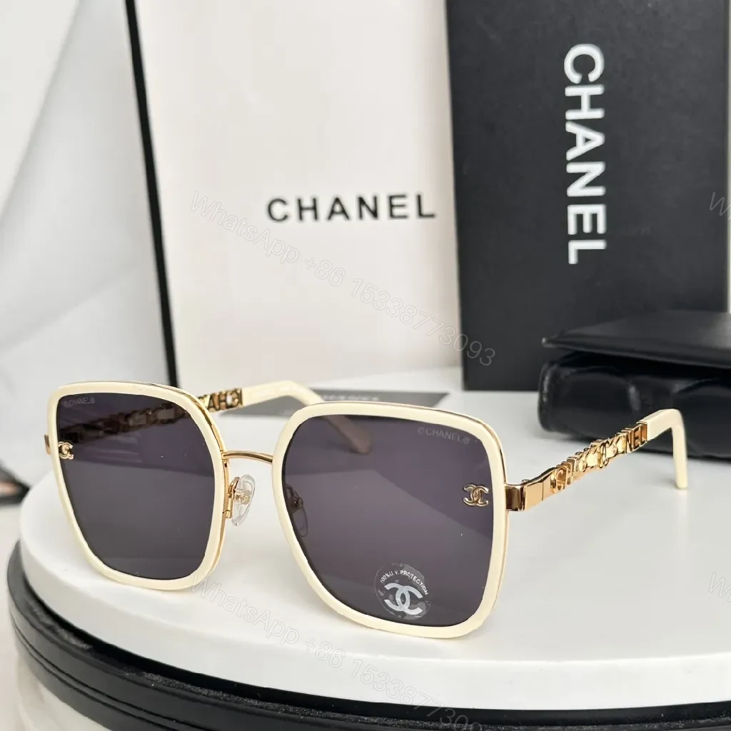 View 5 of Tortoiseshell Square Sunglasses with Gold Accents, Luxe Style
