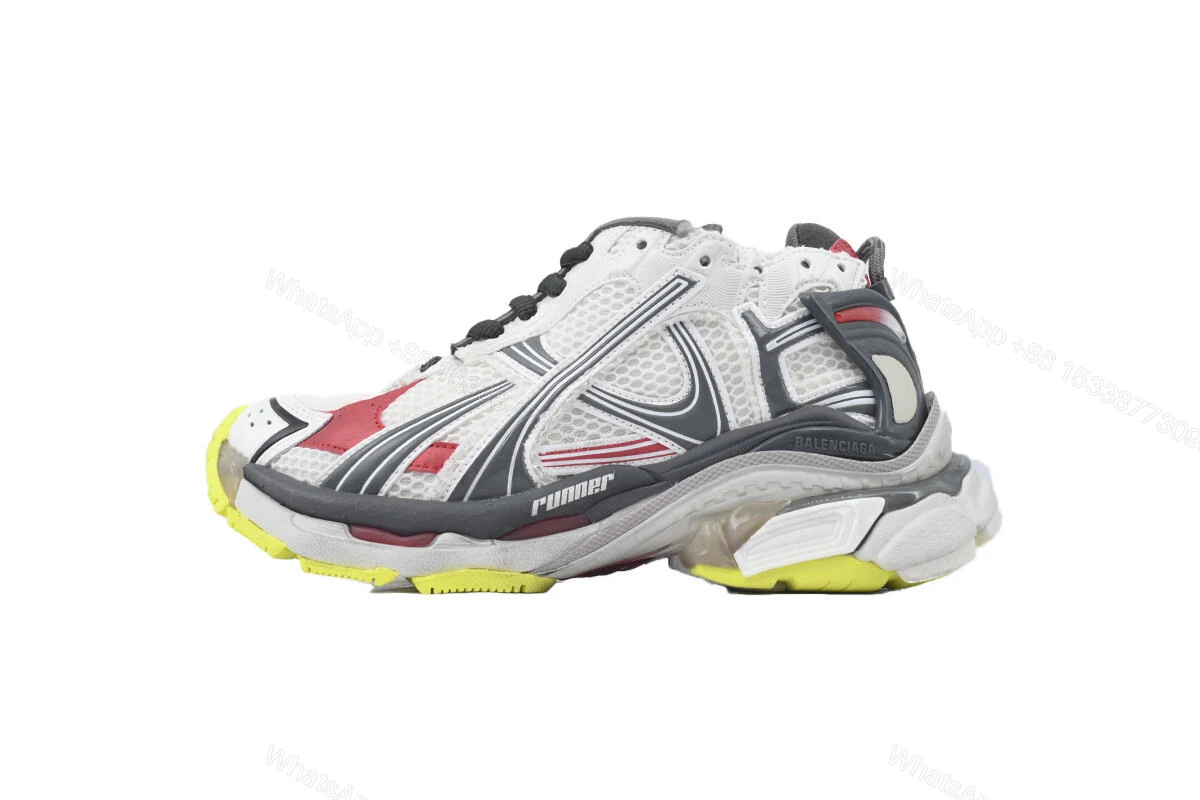 View 8 of Balenciaga Runner Sneaker White Gray Black 772767 W3RNY 0509