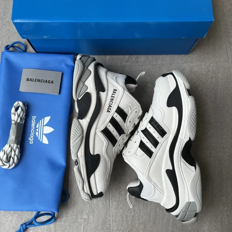 White Leather Chunky Sneaker + Bold Balenciaga-Inspired + All-Day Comfort + Versatile Streetwear + Sneaker — view 1