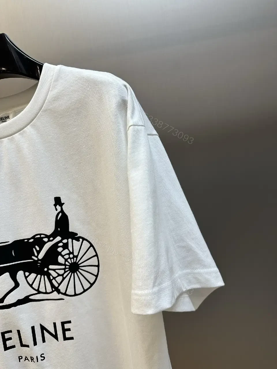 View 7 of Black Graphic Cotton Tee, European Heritage, Relaxed Fit, Everyday Luxe Tee
