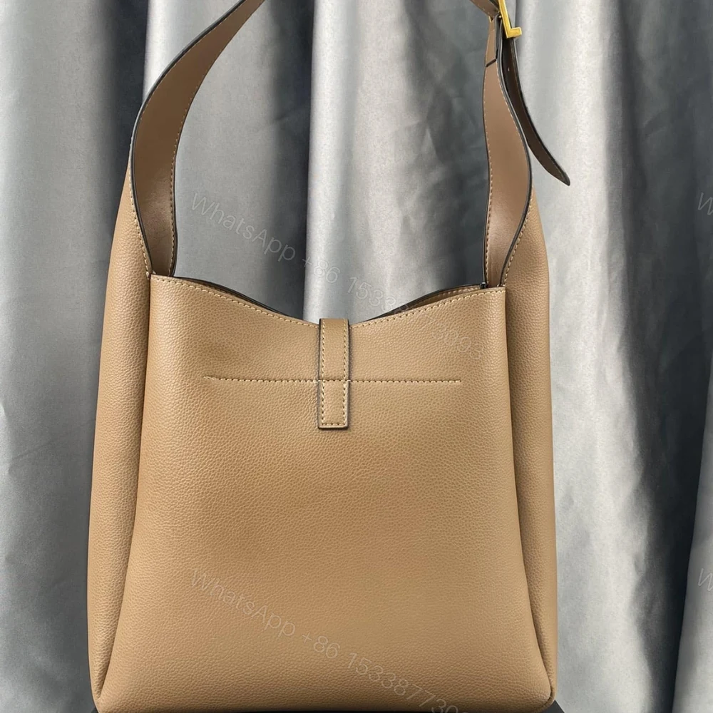 View 3 of Saint Laurent Le 5 À 7 Soft Small Hobo Bag In Smooth Brown 27Cm
