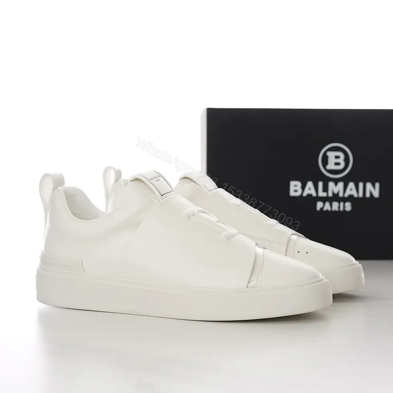 View 8 of White Leather Low-Profile Luxury Sneaker with All-Day Comfort