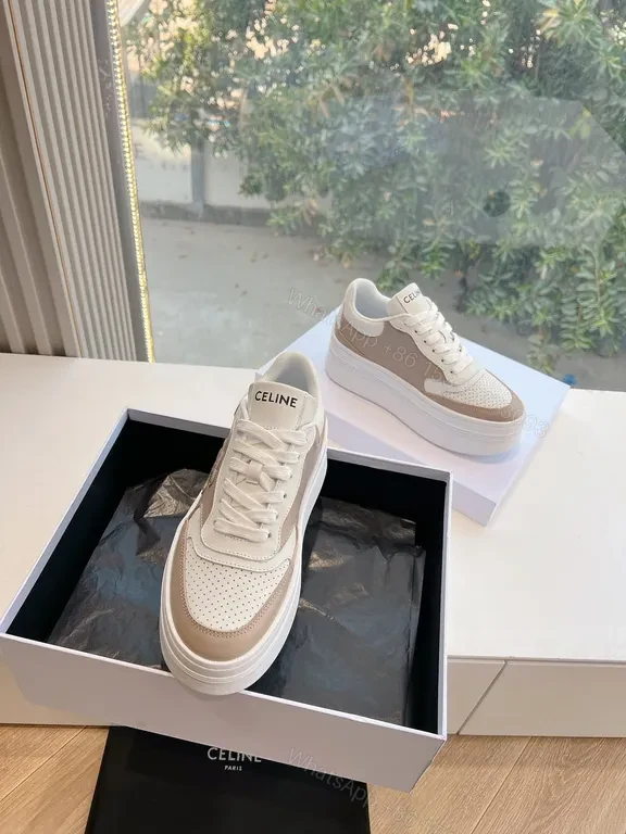 View 9 of Minimalist Luxury Sneakers: Celine-Inspired, Leather, Perforated, Everyday Comfort