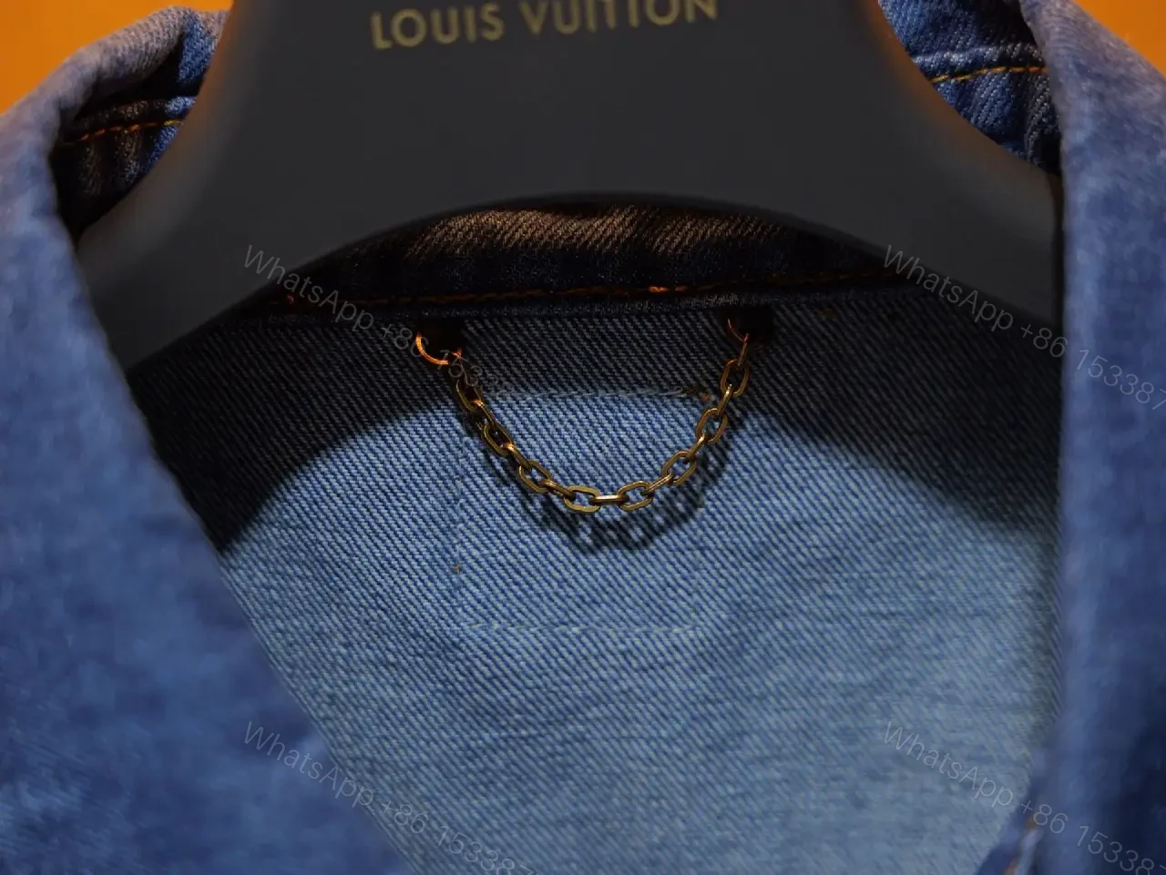 View 6 of Blue Denim Shirt Short Sleeves with Pocket Front Button-Up