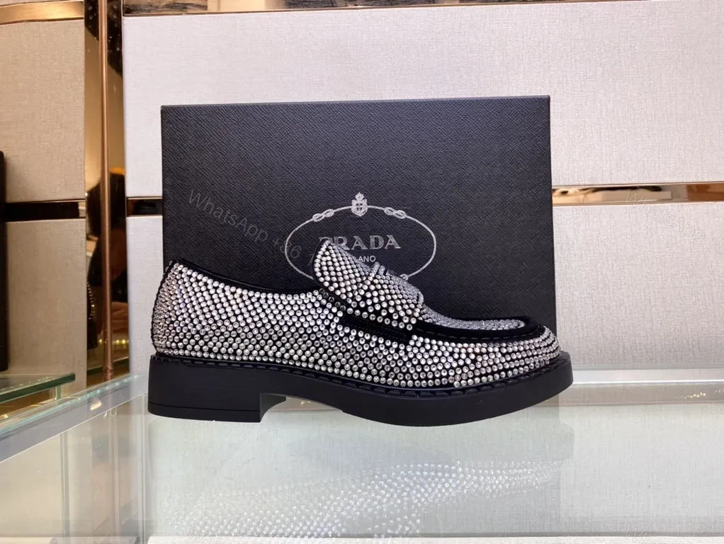 View 5 of Crystal-Embellished Slip-On: Luxe Nappa Leather Loafer