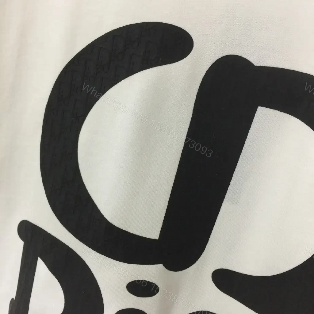 View 2 of White Cotton Graphic Tee - Oversized Logo, Premium Knit