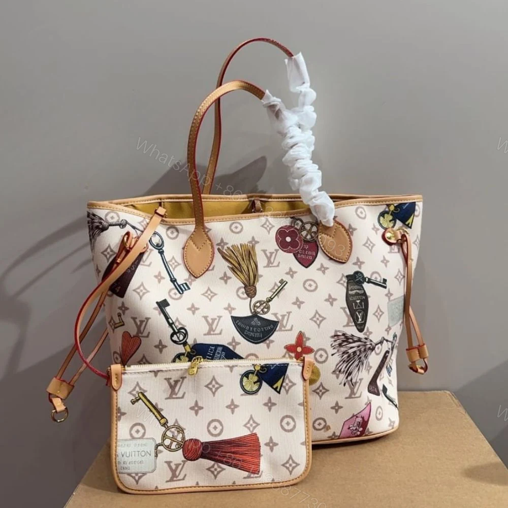 View 2 of Louis Vuitton Neverfull MM Cream 31Cm M29449