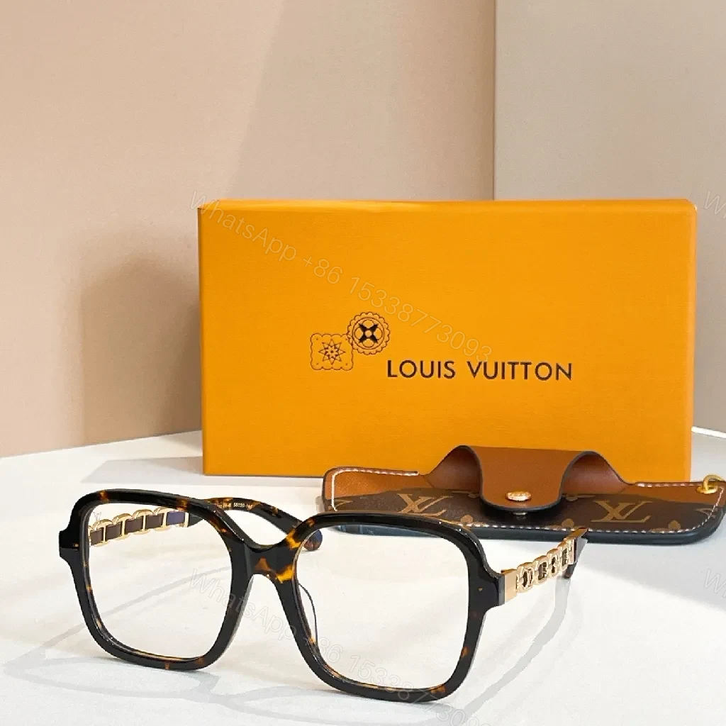 View 4 of Bold Square-To-Oval Eyewear with LV-Pattern Accents