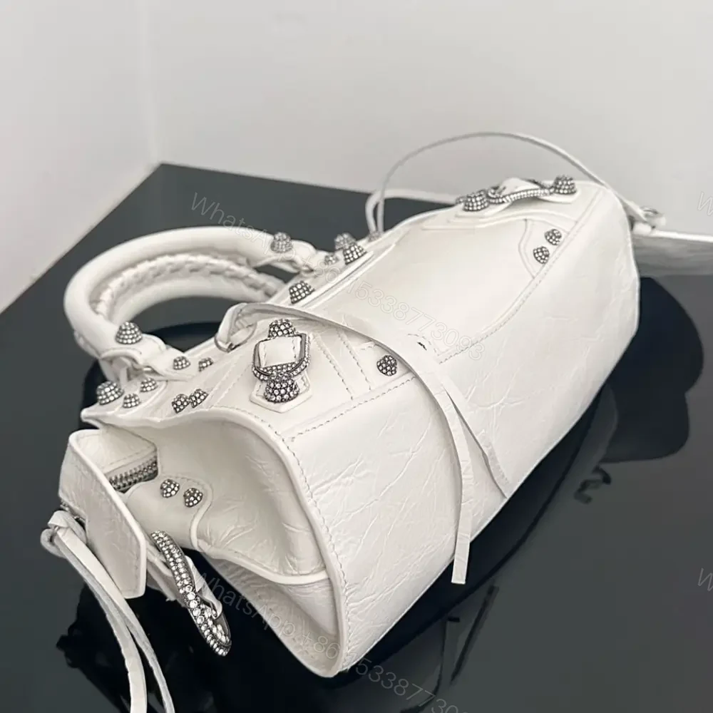 View 8 of 高仿Balenciaga*NeoCagole系列機車包白色