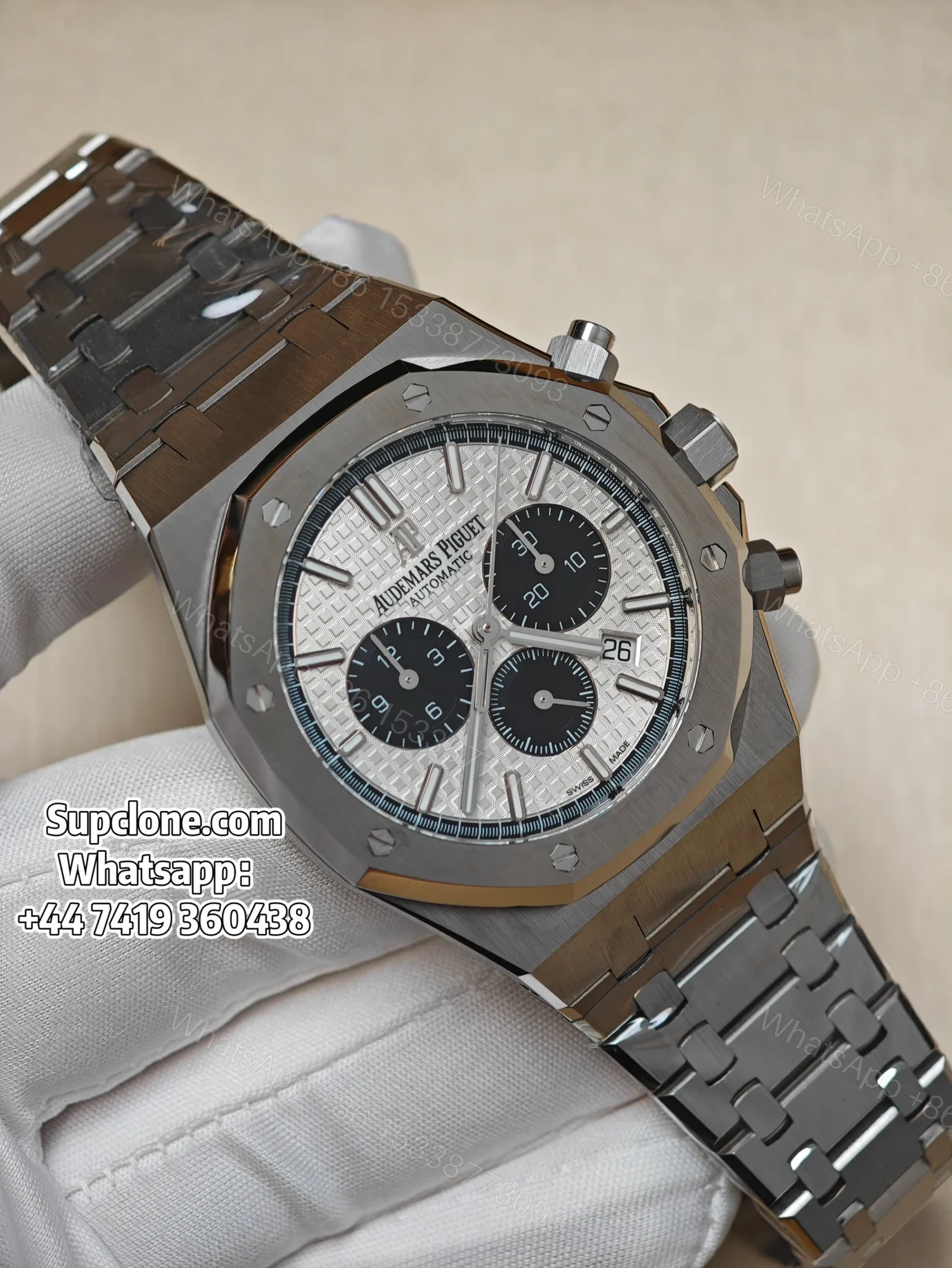 Audemars Piguet Super Clone Royal Oak White Dial 26331ST Chronograph 41mm — view 1