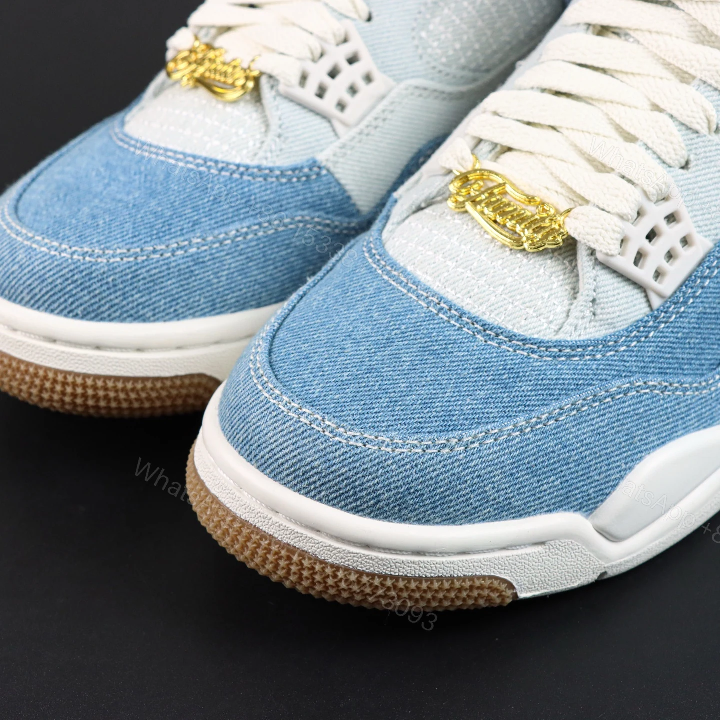 View 4 of Air Jordan 4 Denim Worn Blue Reps​