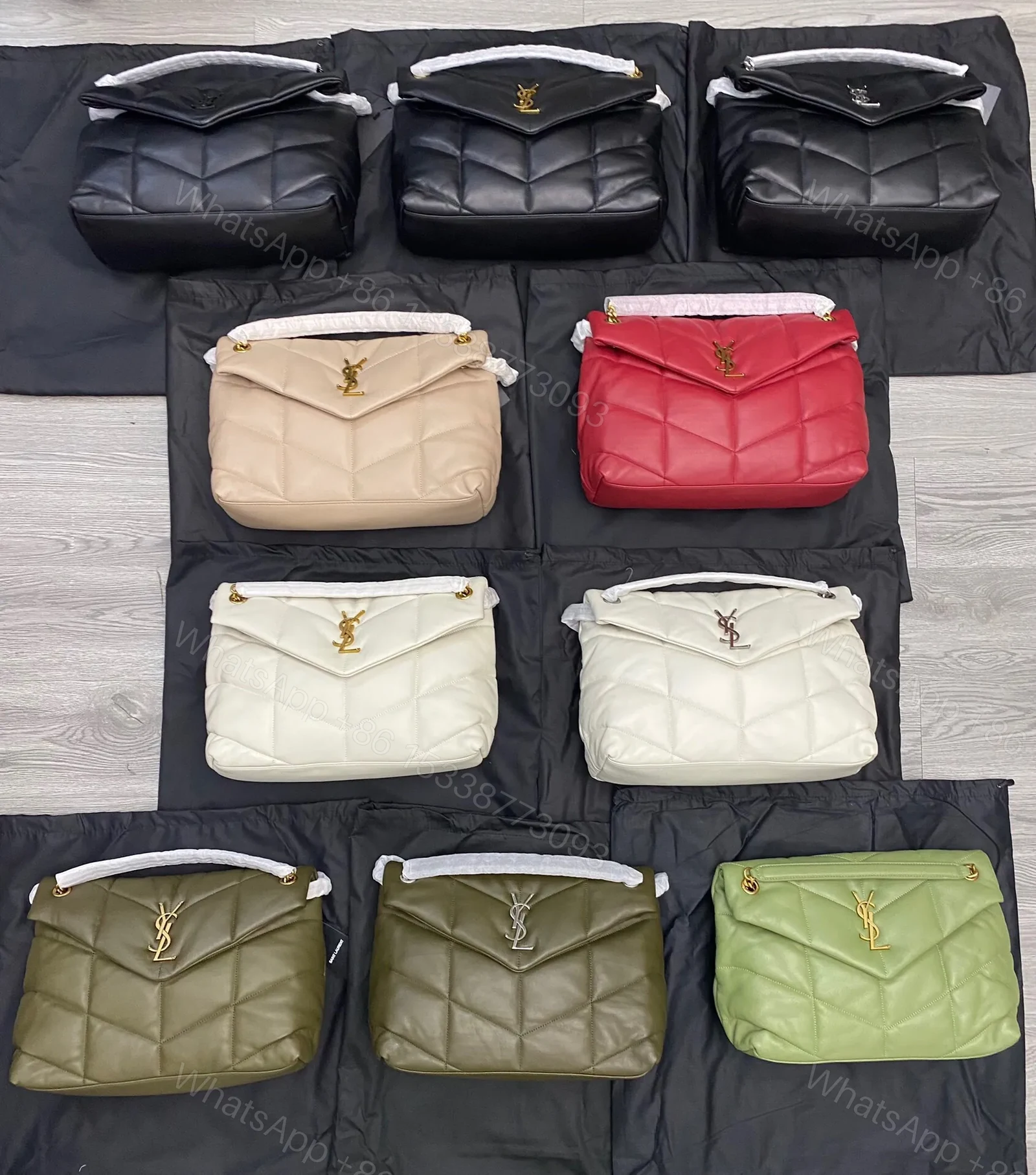 View 10 of Saint Laurent Loulou Small Quilted Puffer Bag ‘All Colour Available’