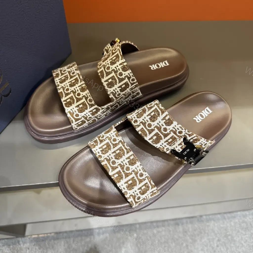 View 8 of Textured Strap Slides: Luxury Comfort Footwear