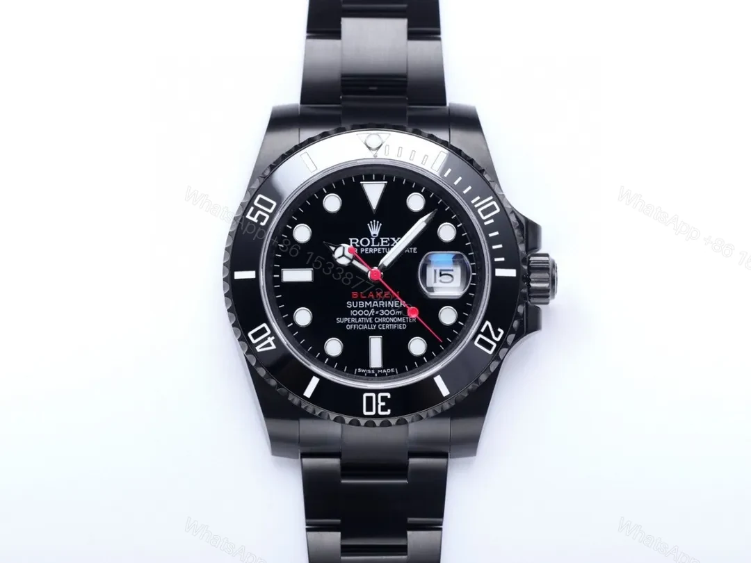 OW Factory Clean Factory V9 Rolex Submariner Date Black PVD Stainless Steel Watch – Black Dial — view 1