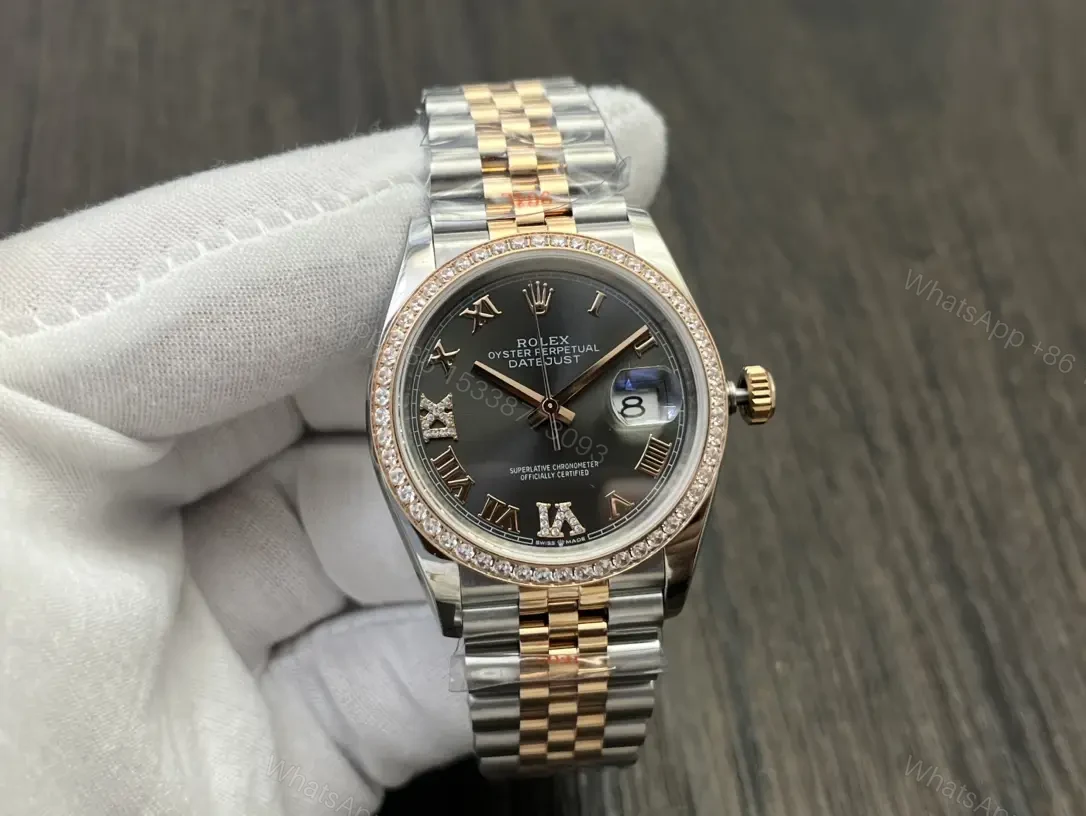 Rolex Datejust 36 Stainless Steel Yellow Gold Diamond Grey Roman Jubilee 278383RBR-0018 — view 1