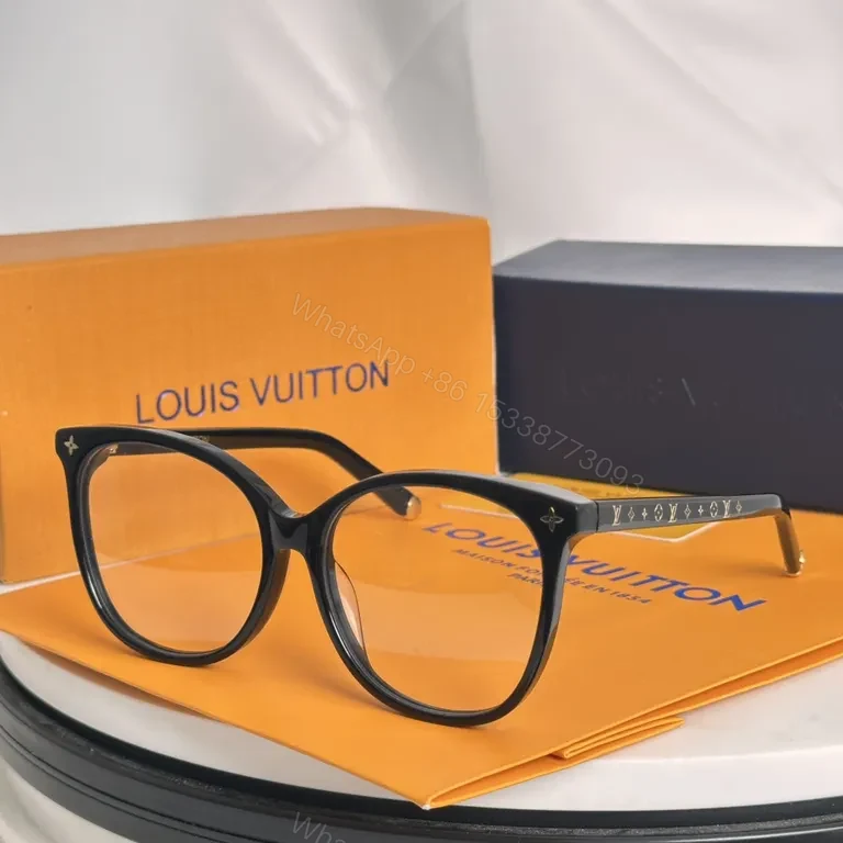 View 4 of Louis Vuitton Premium Sunglasses - Black Acetate, Polarized UV400, Spring Hinges