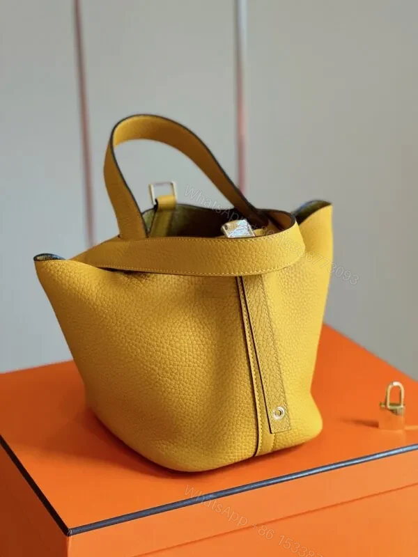 View 2 of HN 18 Yellow Togo leather Gold Hardware