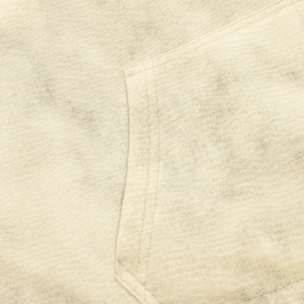 View 8 of Beige Tie-Dye Zip Hoodie: Elevated Everyday Comfort