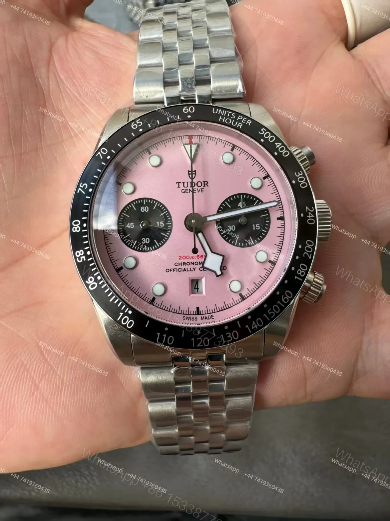 View 7 of Tudor Super Clone Black Bay Chronograph M79360N-0019 Pink Dial
