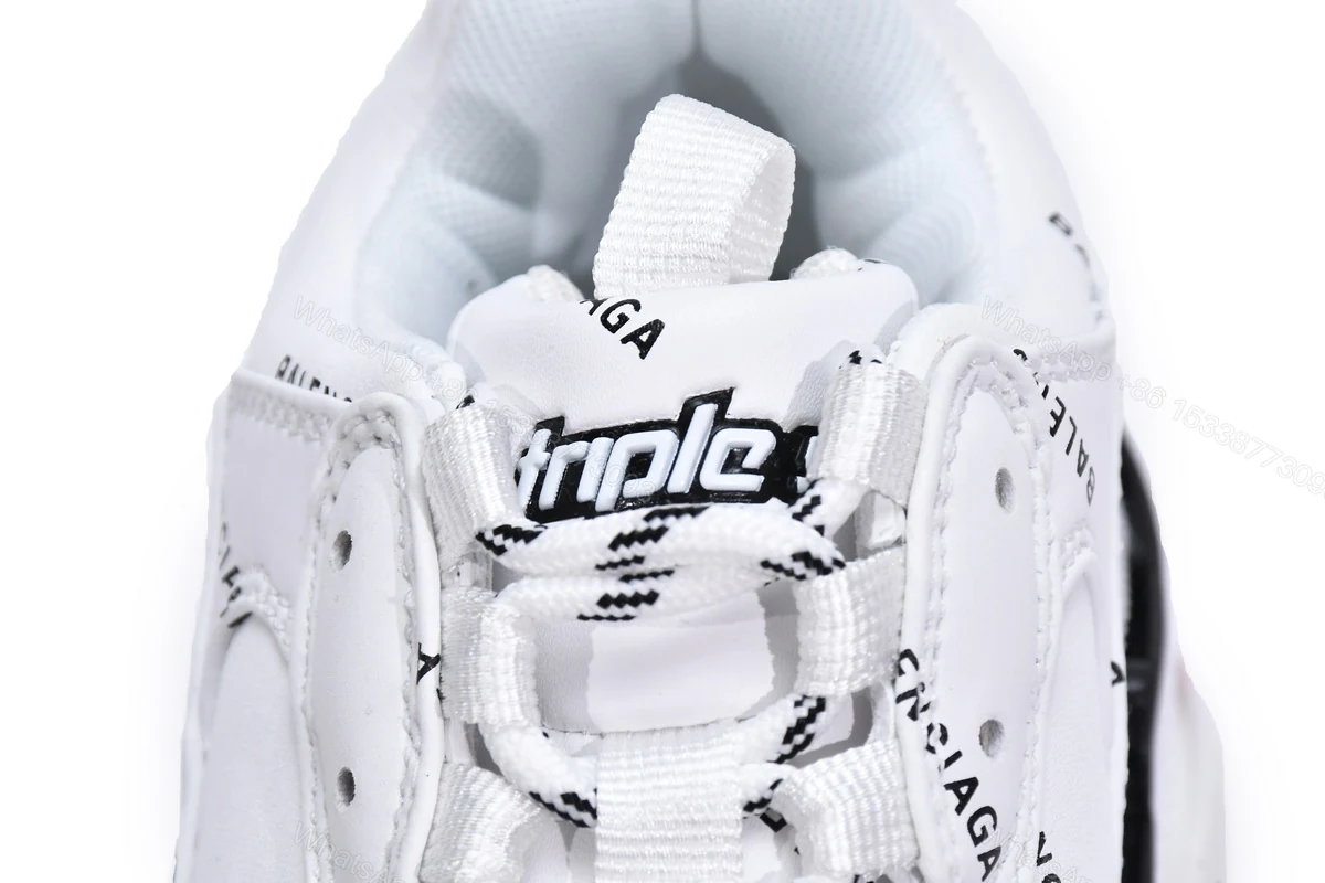 View 4 of Balenciaga Triple S Letter White Rose Red 524039 W2FA4 9155