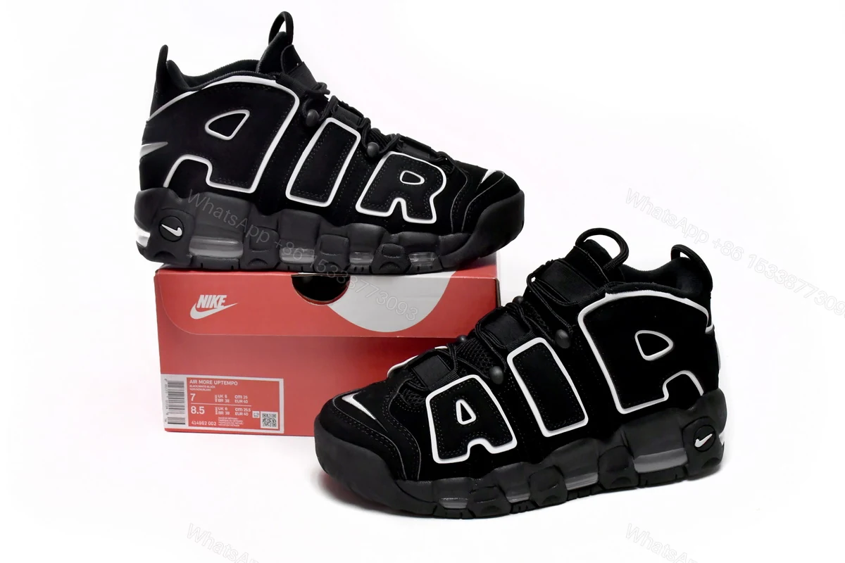 View 2 of Nike Air More Uptempo Black White 414962-002