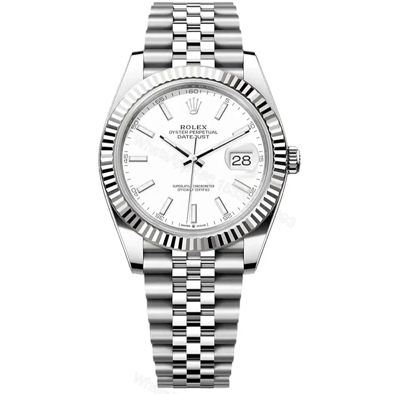 Rolex Datejust 41 White Dial Silver Jubilee Bracelet — view 1