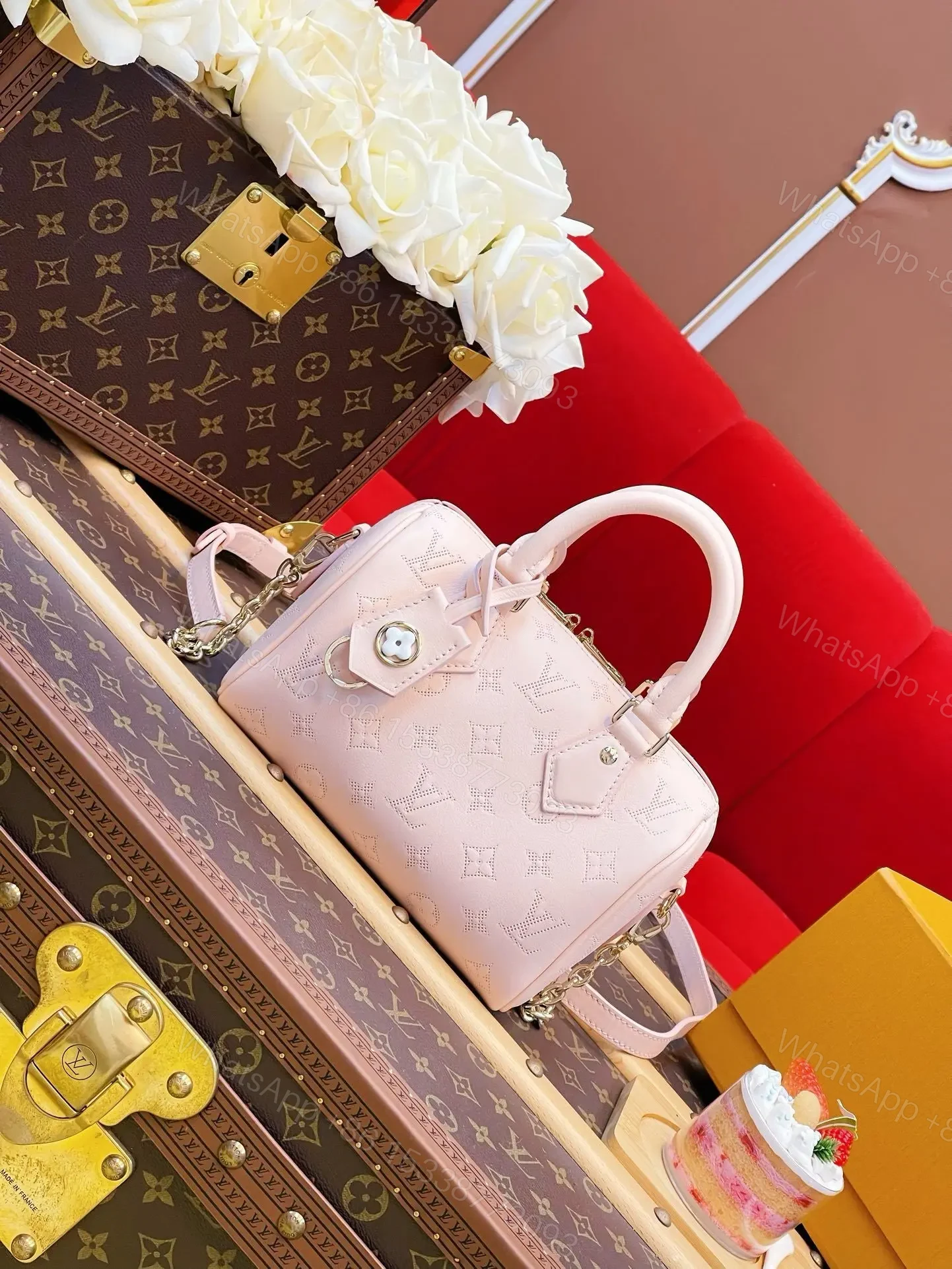 Louis Vuitton Speedy 20 in pink Monogram Empreinte — view 1