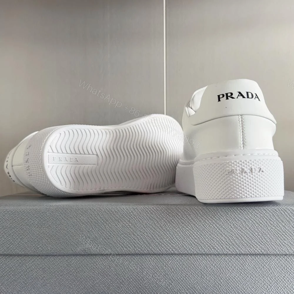 View 7 of PRADA MACRO RE-NYLON AND BRUSHED LEATHER SNEAKERS – PRD064