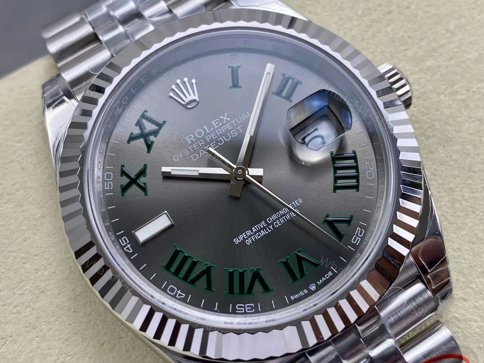 View 12 of Rolex Datejust 126334 Wimbledon Replica