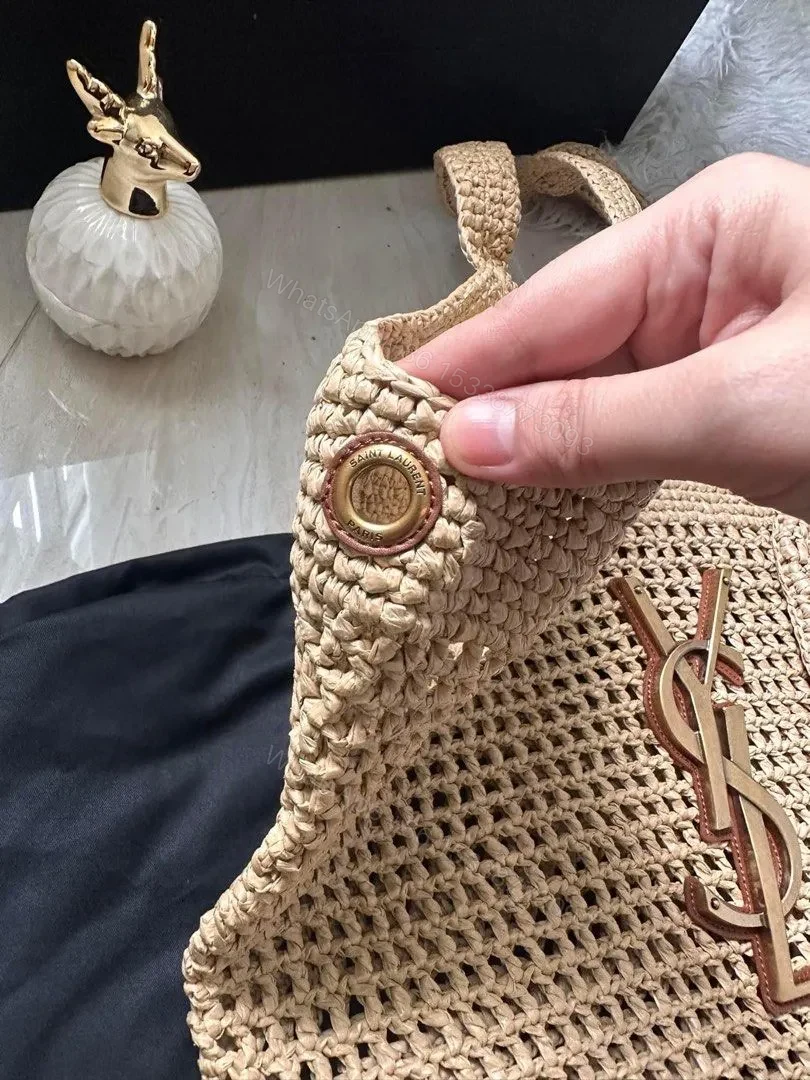 View 5 of YSL Saint Laurent Icare Maxi raffia tote bag