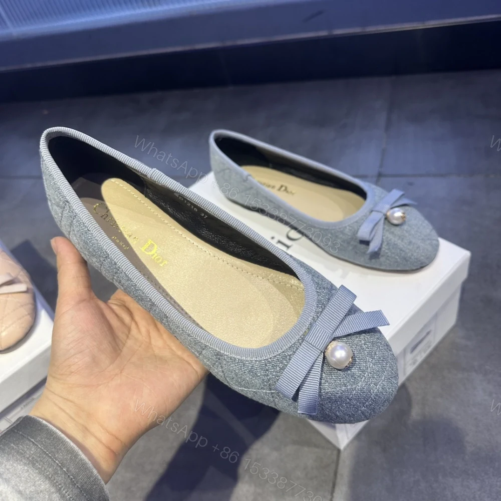 View 3 of 高仿Dior*Ballet系列KCB940圓頭套腳休閒單鞋藍色免檢版
