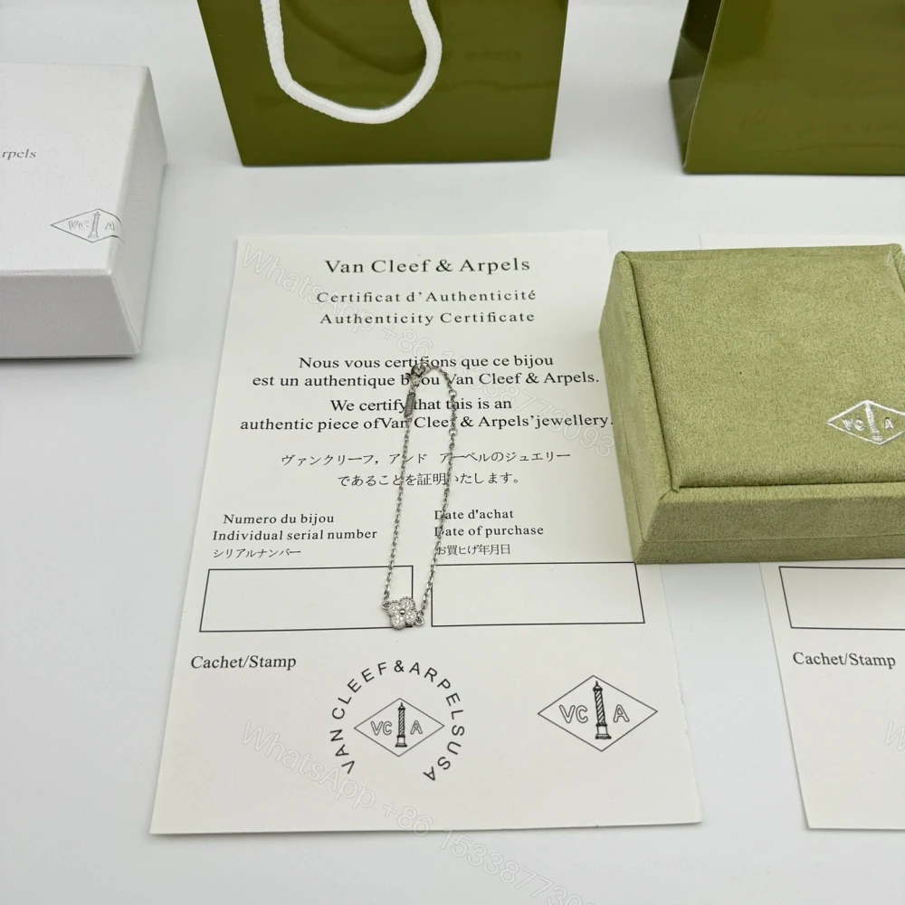 View 7 of 高仿首飾VanCleef&Arpels*RO85600鑽石單花白金手鏈