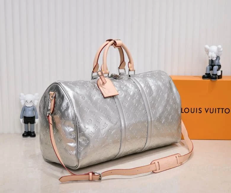 View 4 of LOUIS VUITTON KEEPALL BANDOULIERE 50 SILVER