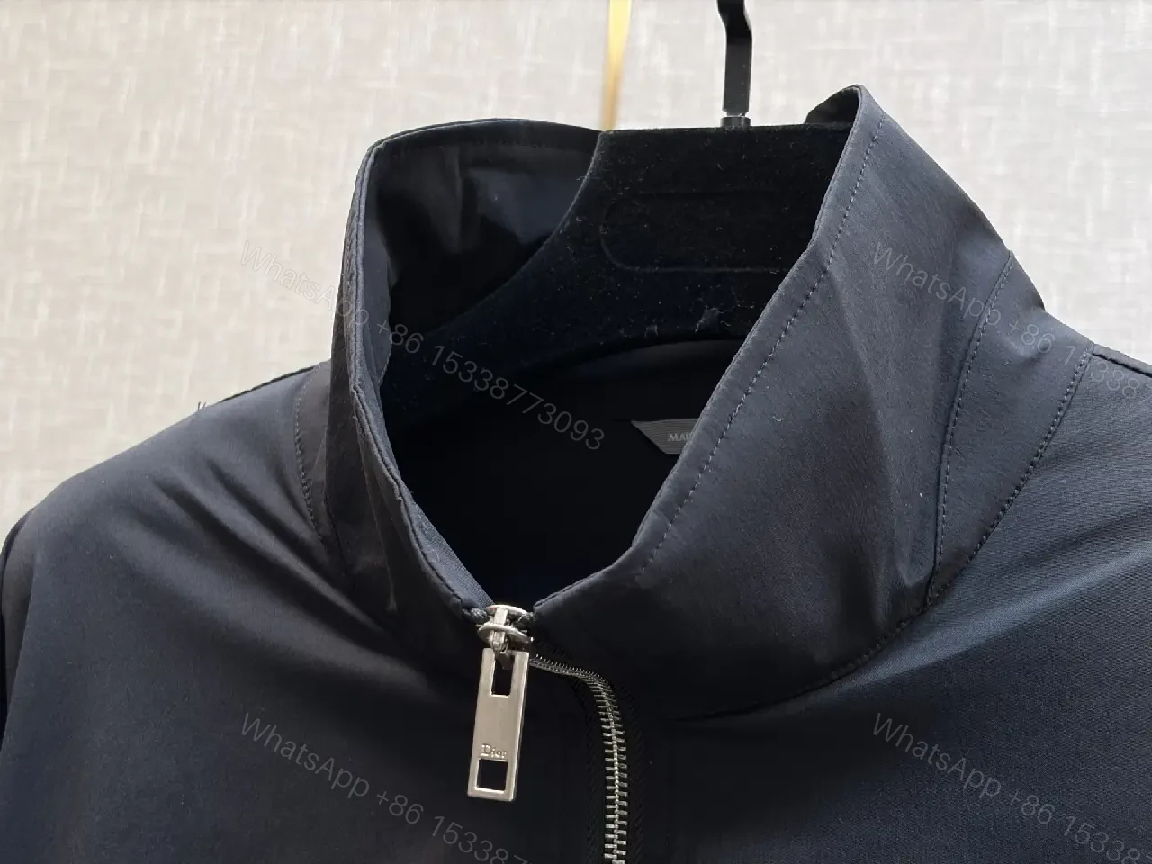 View 7 of Premium Lightweight Biker Jacket with Subtle Dior-Inspired Accents